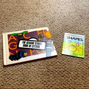 Sesame Street letters book and shapes book